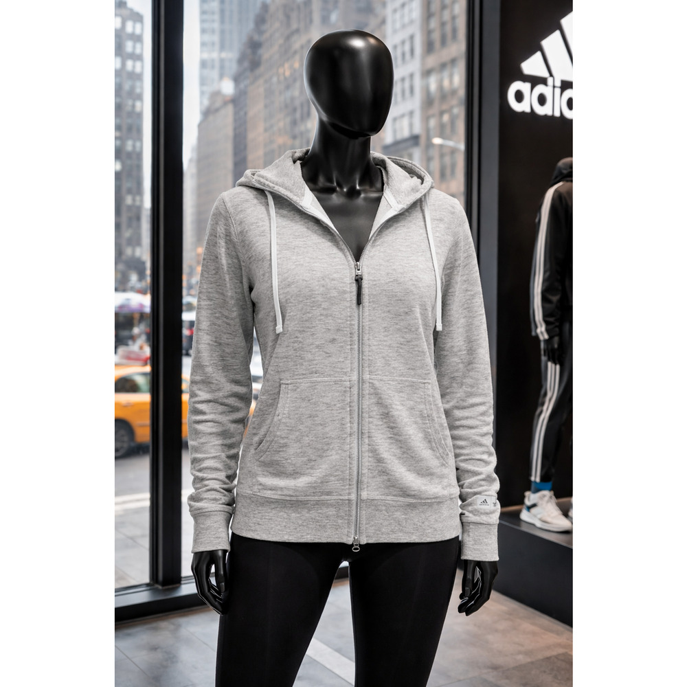 WOMENS Adidas x Reigning Champ Full-Zip Fleece Hoodie SMALL Gray NWT